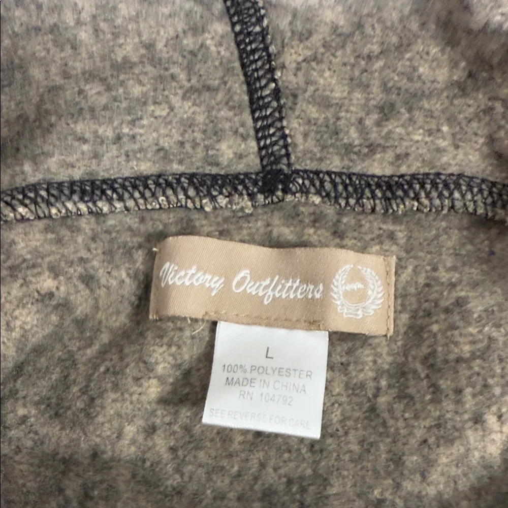 Victory Outfitters Heathered‎ Beige Tan Button-Up Hoodie Pullover